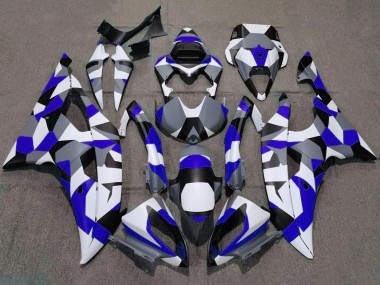 Carénages Moto Yamaha YZF R6 2008-2016 - Blanc Bleu Gris Noir Camouflage Abordables
