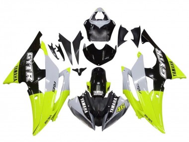 Carénages Moto Yamaha YZF R6 2008-2016 - Blanc Vert Noir Brillant GYTR Abordables