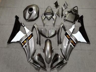 Carénages Moto Yamaha YZF R6 2008-2016 - Argent Blanc Or Noir Abordables