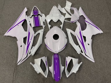 Carénages Moto Yamaha YZF R6 2008-2016 - Blanc Violet Abordables