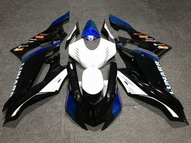 Carénages Moto Yamaha YZF R6 2017-2023 - Blanc Bleu Noir Brillant Abordables
