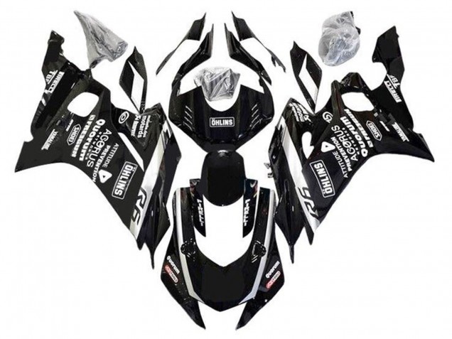 Carénages Moto Yamaha YZF R6 2017-2025 - Noir Blanc Ohlins