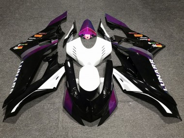 Carénages Moto Yamaha YZF R6 2017-2023 - Blanc Violet Noir Brillant Abordables