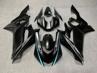Carénages Moto Yamaha YZF R6 2017-2023 - Noir Mat Turquoise Bleu Abordables