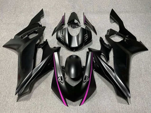 Carénages Moto Yamaha YZF R6 2017-2025 - Noir Mat Rose