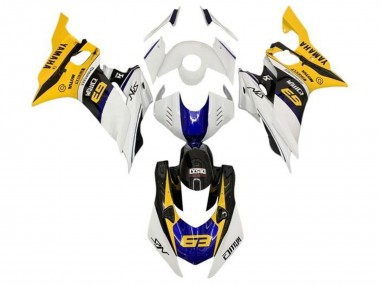 Carénages Moto Yamaha YZF R6 2017-2023 - Blanc Jaune Bleu Noir Abordables