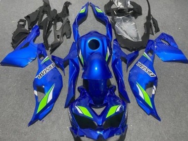 Carénages Moto Kawasaki ZX4R ZX-4RR 2019-2025 - Bleu Vert Ecstar Abordables
