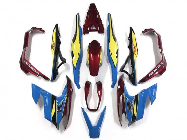 Carénages Moto Honda ADV150 2018-2021 - Bleu Jaune Rouge Abordables