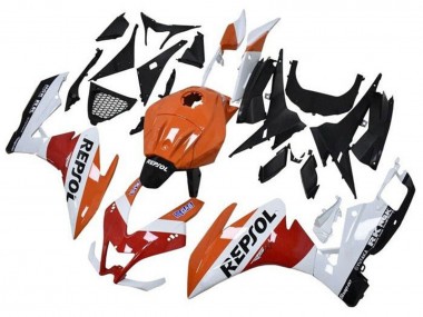 Carénages Moto Aprilia RS4 50 125 2012-2018 - Orange Blanc Rouge Noir Brillant Repsol Abordables