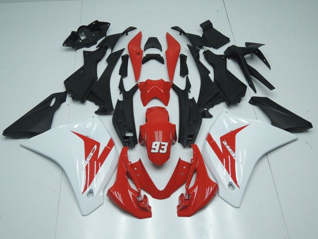 Carénages Moto Honda CBR125R 2011-2016 - Blanc Rouge Noir Mat 93