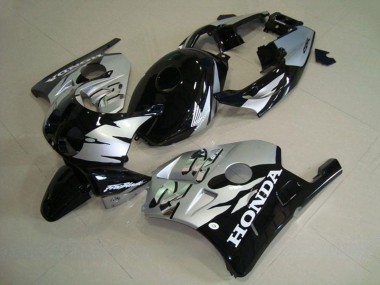 Carénages Moto Honda CBR250RR MC22 1990-1998 - Argent Noir Brillant Abordables