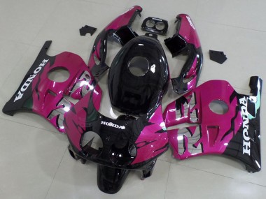 Kits Carénage Moto Honda CBR250RR MC22 1990-1998 - Rose Noir Brillant Abordables