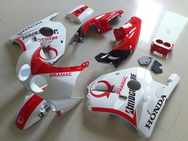 Carénages Moto Honda CBR250RR MC22 1990-1998 - Blanc Rouge Pramac Bridgestone Abordables