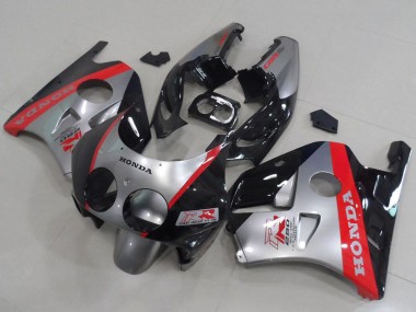 Carénages Moto Honda CBR250RR MC22 1990-1998 - Argent Rouge Noir Brillant Abordables
