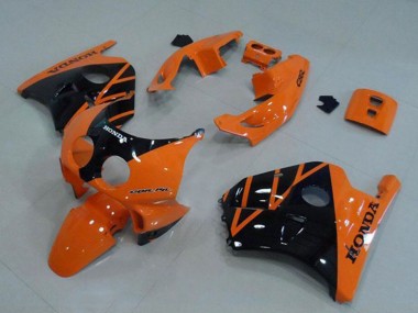 Carénage Moto Honda CBR250RR MC22 1990-1998 - Orange Noir Brillant Abordables