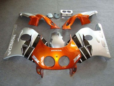 Carénages Moto Honda CBR250RR MC22 1990-1998 - Argent Orange Noir Brillant Abordables