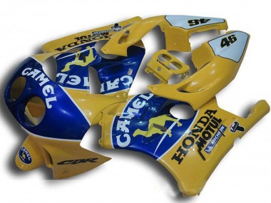 Carénages Moto Honda CBR250RR MC22 1990-1998 - Jaune Bleu Chameau Motul Abordables