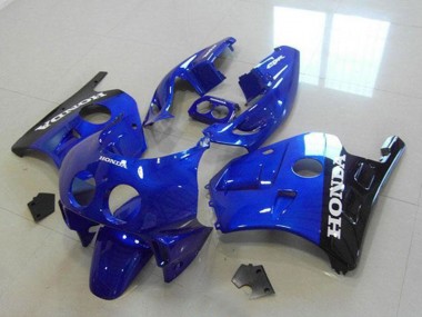 Carénages Moto Honda CBR250RR MC22 1990-1998 - Bleu Noir Brillant Blanc Décalque Abordables