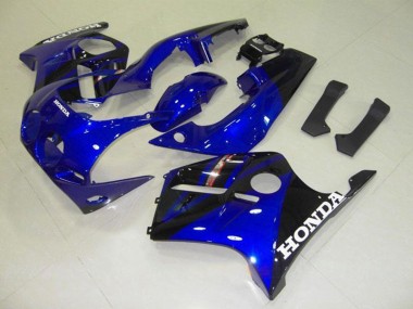 Carénages Moto Honda CBR250RR MC22 1990-1998 - Bleu Noir Brillant Blanc Décalque Abordables