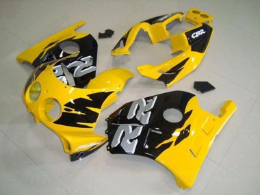 Carénage Moto Honda CBR250RR MC22 1990-1998 - Jaune Noir Brillant Abordables