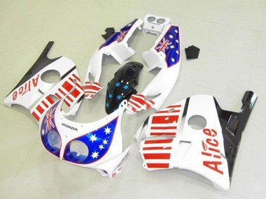 Carénages Moto Honda CBR250RR MC22 1990-1998 - Blanc Rouge Bleu Star Alice Abordables