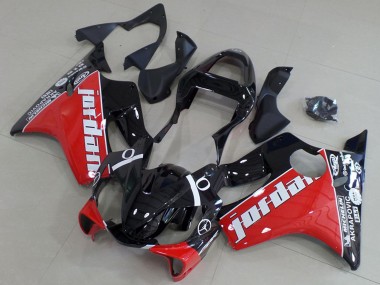 Carénages Moto Honda CBR600 F4i 2001-2003 - Noir Brillant Rouge Blanc Jordan Abordables