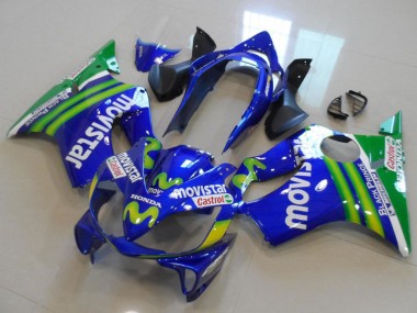 Carénages Moto Honda CBR600 F4i 2004-2007 - Bleu Vert MoviStar Castrol Abordables