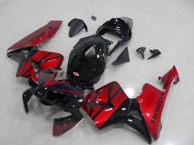 Carénage Moto Honda CBR600RR 2003-2004 - Rouge Noir Brillant Bande Abordables