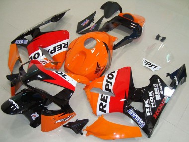 Carénage Moto Honda CBR600RR 2003-2004 - Orange Blanc Rouge Noir Brillant Repsol Abordables