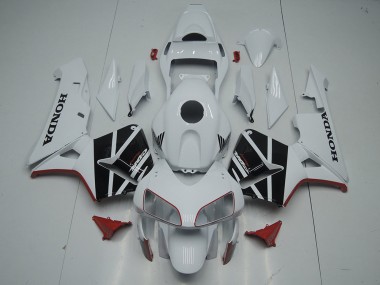 Carénage Moto Honda CBR600RR 2003-2004 - Blanc Noir Brillant Abordables