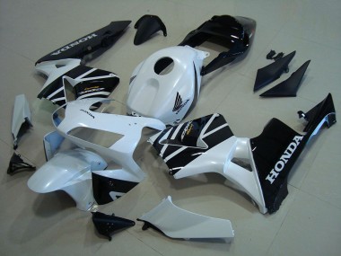 Carénages Moto Honda CBR600RR 2003-2004 - Blanc Noir Brillant Abordables