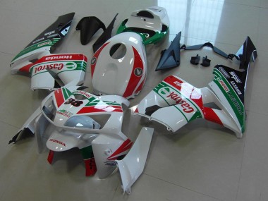 Carénages Moto Honda CBR600RR 2005-2006 - Blanc Rouge Vert Castrol 38 Abordables
