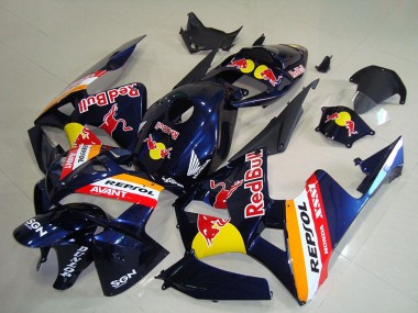 Carénages Moto Honda CBR600RR 2005-2006 - Bleu Foncé Orange Red Bull Repsol Abordables
