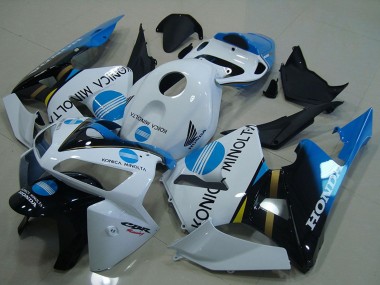 Carénages Moto Honda CBR600RR 2005-2006 - Blanc Bleu Noir Brillant Konica Minolta Abordables