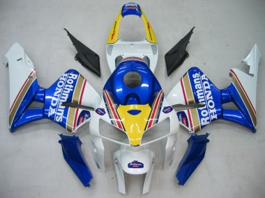 Carénages Moto Honda CBR600RR 2005-2006 - Bleu Blanc Jaune Rothmans Abordables