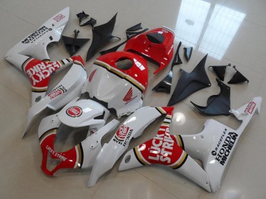 Carénages Moto Honda CBR600RR 2007-2008 - Blanc Rouge Lucky Strike Abordables