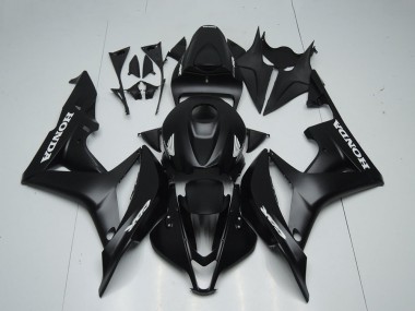 Carénages Moto Honda CBR600RR 2007-2008 - Noir Mat Blanc Décalque Abordables