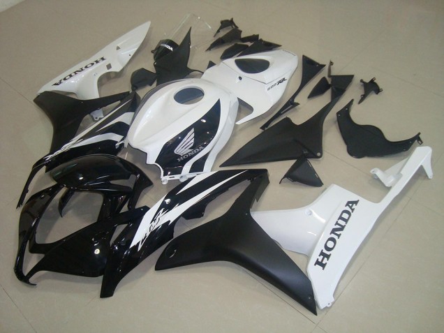 Carénages Moto Honda CBR600RR 2007-2008 - Blanc Noir Brillant Noir Mat
