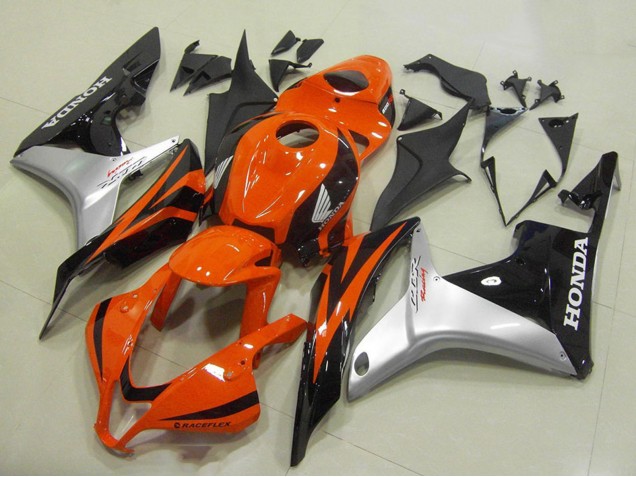 Carénage Moto Honda CBR600RR 2007-2008 - Argent Orange Noir Brillant