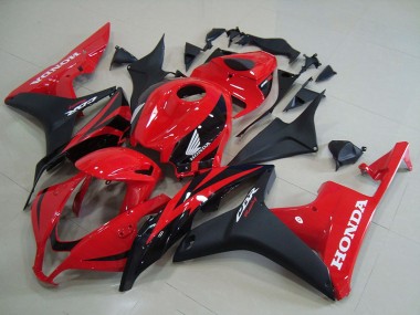 Carénages Moto Honda CBR600RR 2007-2008 - Rouge Noir Mat OEM Style Abordables