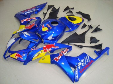 Carénage Moto Honda CBR600RR 2007-2008 - Bleu Jaune Red Bull Abordables