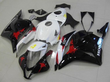 Kit Carénages Moto Honda CBR600RR 2009-2012 - Blanc Rouge Noir Brillant Abordables