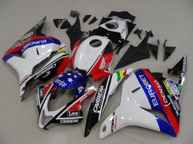 Carénages Moto Honda CBR600RR 2009-2012 - Blanc Rouge Bleu Noir Brillant EuroBet Lee Étoile Abordables