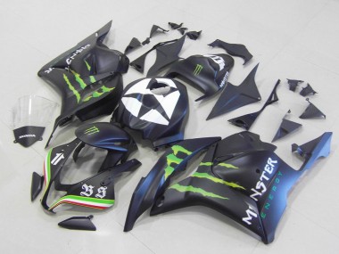 Carénages Moto Honda CBR600RR 2009-2012 - Noir Mat Bleu Vert Monstre Abordables