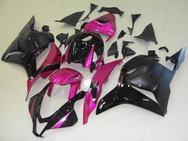 Carénages Moto Honda CBR600RR 2009-2012 - Rose Noir Brillant Noir Mat Abordables
