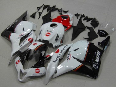 Carénages Moto Honda CBR600RR 2009-2012 - Blanc Rouge Noir Brillant Konica Minolta Abordables