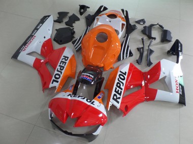 Kits Carénage Moto Honda CBR600RR 2013-2023 - Orange Blanc Rouge Noir Brillant Repsol Abordables