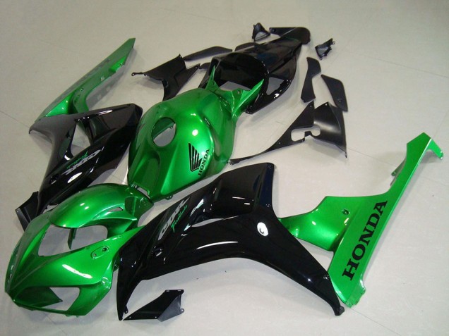 Carénages Moto Honda CBR1000RR 2006-2007 - Vert Noir Brillant