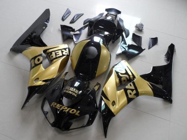 Carénages Moto Honda CBR1000RR 2006-2007 - Noir Brillant Or Repsol Abordables