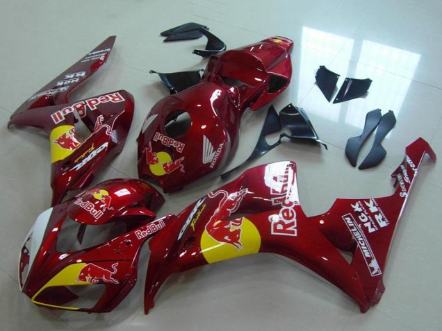 Carénages Moto Honda CBR1000RR 2006-2007 - Rouge Jaune Blanc Red Bull
